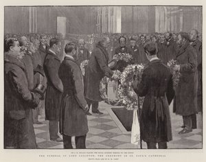 O funeral do falecido lorde Leighton, a cerimônia na catedral de São Paulo